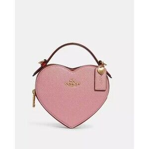 Coach Heart Valentines Colorblock Pink Crossbody Bag NWT